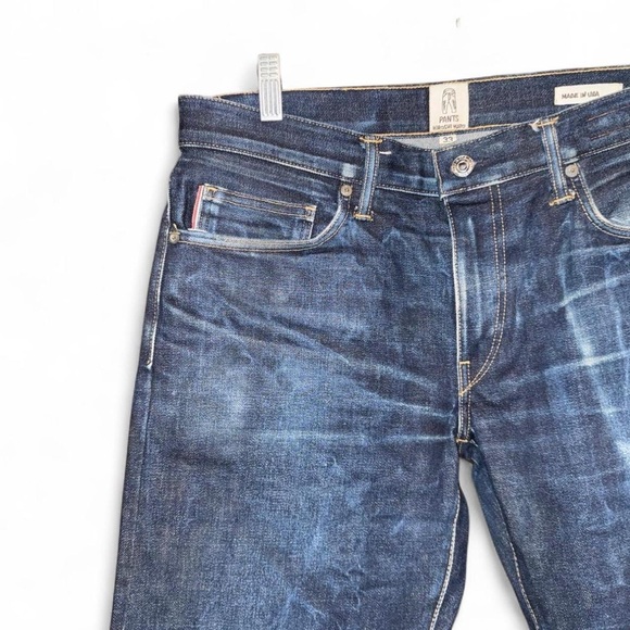 Hiroshi Kato Mammoth Indigo Jeans in Pen Slim - Picture 4 of 6